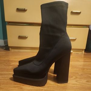 Black Pointed Toe Ankle Booties